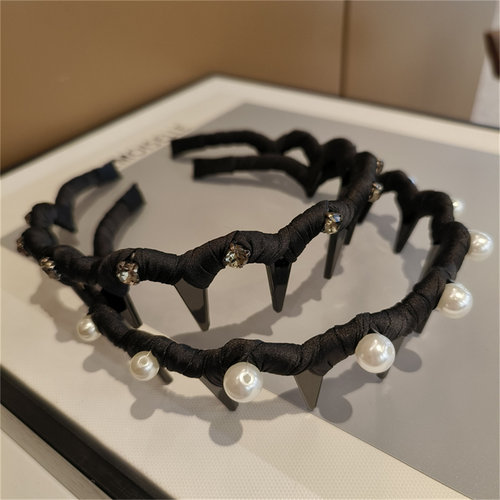 高级感珍珠发箍女2025新款高颅顶压发头箍时尚百搭发卡气质头饰 - 图0