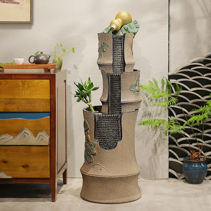 汉韵堂室内电视柜流水摆件新中式客厅家居装饰循环水景观落地喷泉,淘宝优惠券,粉丝福利购,淘宝优惠卷