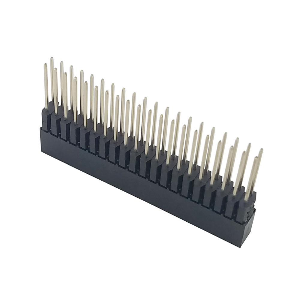 2.0mm长款PC104母座40P长针排母2*20P插座镀金环保耐高温进口弹片 - 图2