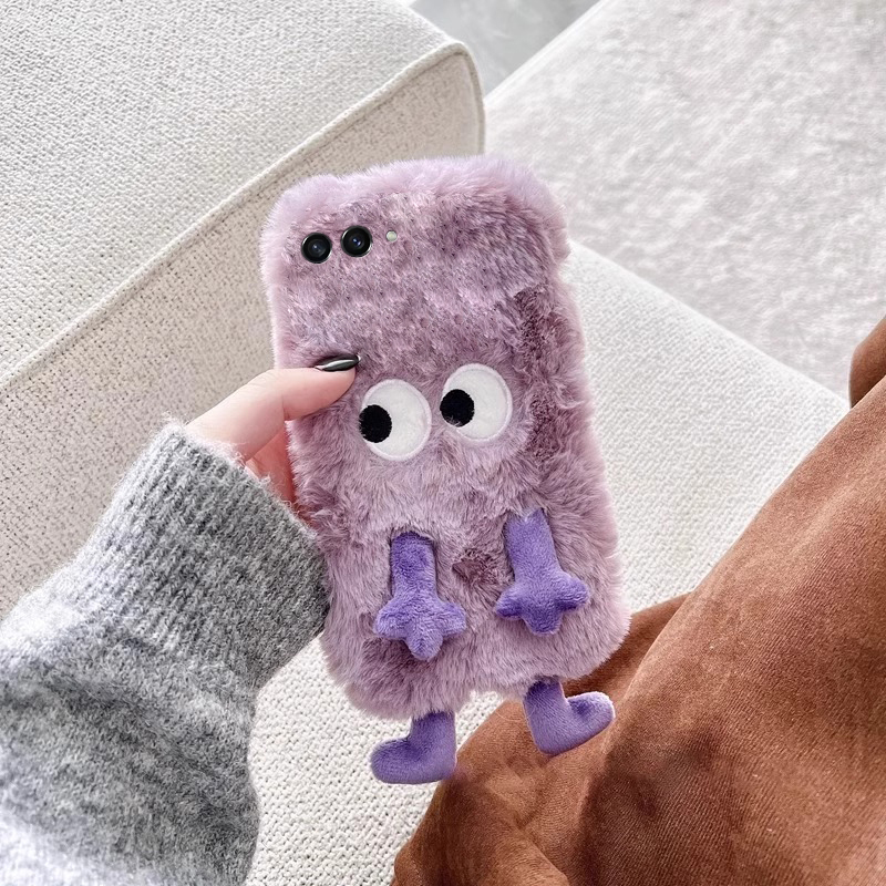 赵露思同款适用三星zflip7fe手机壳zflip6秋冬zfold5毛绒zfold4折叠屏紫色3怪兽2卡通w25w24硬壳w23w22w21女p - 图3