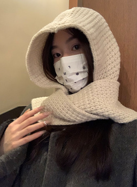 冬季纯色韩版女百搭保暖针织围巾