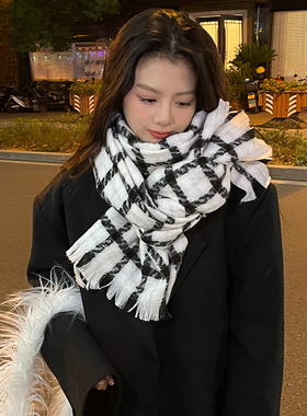 刺毛叔叔冬季流苏女围巾保暖
