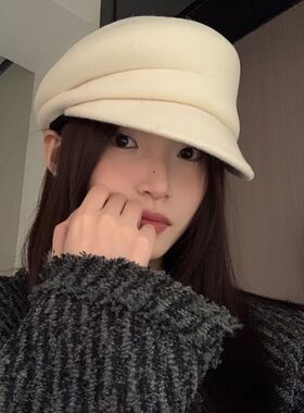 刺毛叔叔贝雷帽逛街休闲女性秋冬