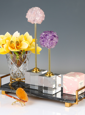 北欧进口大理石托盘家居装饰摆件