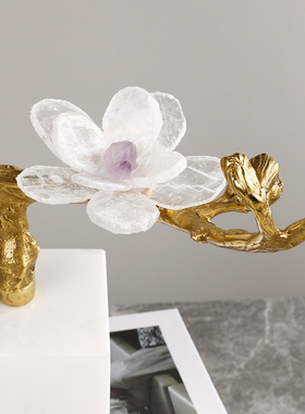 中式风黄铜树枝样板房软装饰品