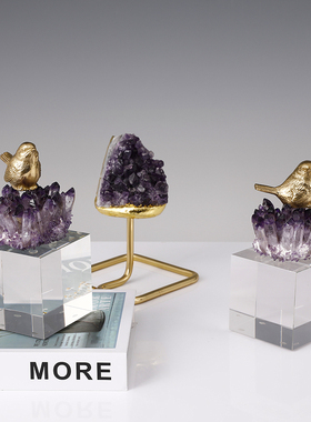 轻奢黄铜喜鹊客厅玄关办公室摆件