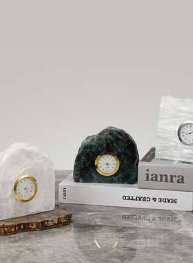 钟表轻奢风客厅卧室书房水晶石