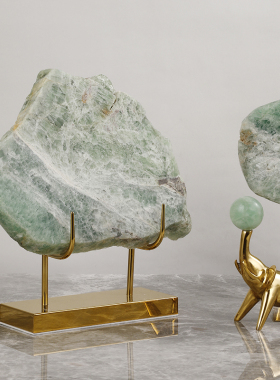 轻奢风玄关电视柜博古架书房摆件