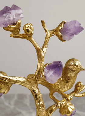 天然软装饰黄铜植物轻奢风招财树