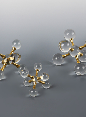 几何卫星设计师轻奢软装水晶摆件