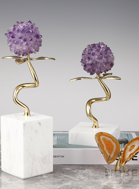 美克美家水晶花球软装饰家居摆设