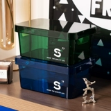 Прозрачный пластиковый ящик для хранения, игрушка, настольная коробка для хранения, увеличенная толщина