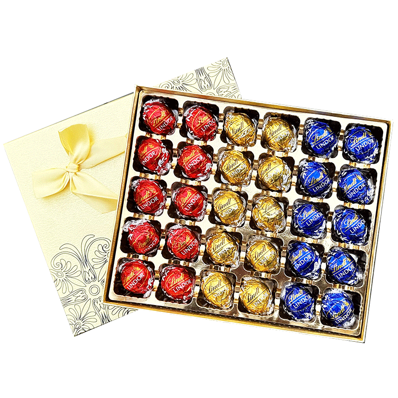 进口lindt瑞士莲Lindor软心球巧克力30颗送礼盒袋节日送礼物年货