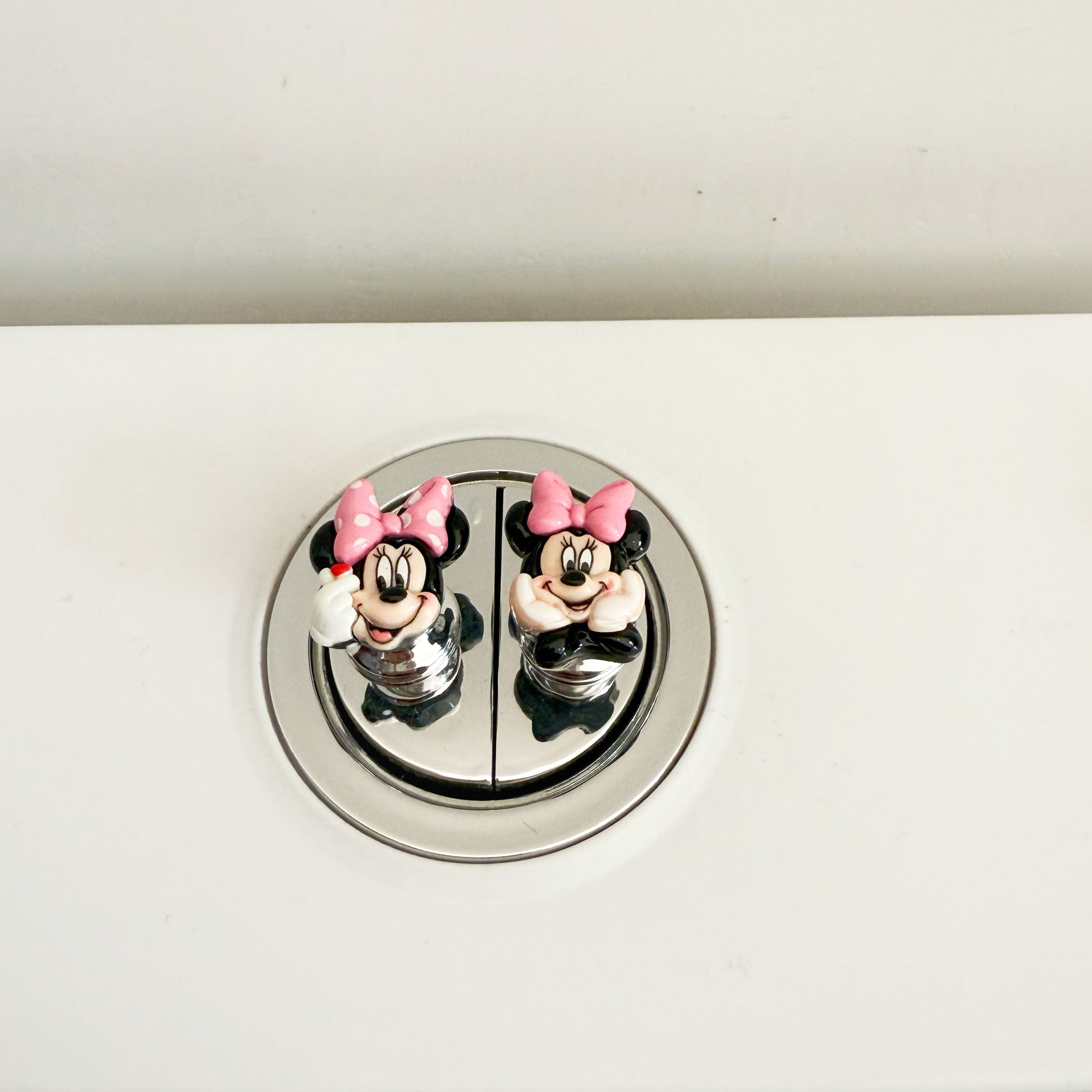 粉色米妮卡通马桶按压器创意冲水按钮通用美甲按压辅助神器提盖器,淘宝优惠券,粉丝福利购,淘宝优惠卷