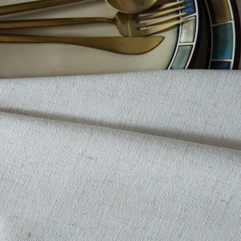 白色棉麻桌布高级感亚麻日系复古台布艺长方形美式乡村田园风餐布