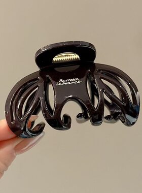 F1277 韩版加宽南瓜抓夹女精致百搭大号高级感鲨鱼夹后脑勺发夹
