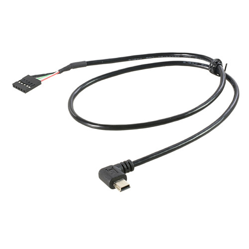 多媚主板前置USB插针转miniusb转接线杜邦9P迷你USB5pin线弯头 - 图1
