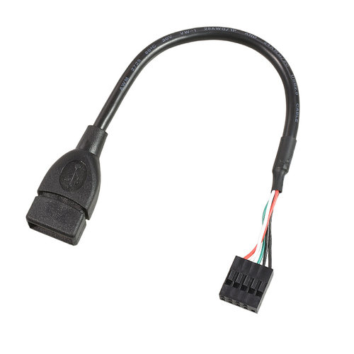 主板5Pin转USB2.0扩展线 杜邦2.54MM端子 主板9针转USB转接数据线 - 图3