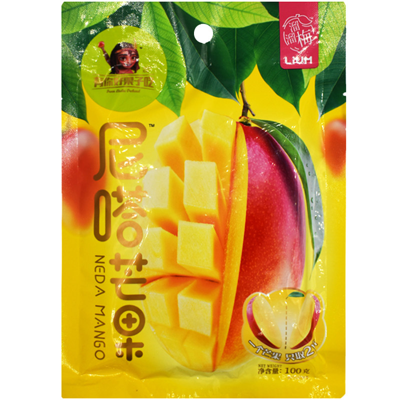 溜溜梅尼嗒300g袋装酸甜办公芒果干 万臻食品芒果干