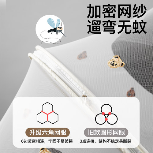 婴儿车蚊帐全罩式通用宝宝小推车防风罩遮光可折叠摇篮网纱防蚊罩 - 图1