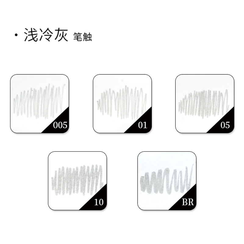 日本樱花XSDK灰色系针管笔防水勾线笔手绘樱花sakura笔进口笔樱花牌美术草图笔不晕染专业漫画描边动漫绘图笔-图3