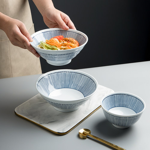 粉墨居舍日式釉下彩陶瓷盘子菜盘家用餐盘碟子陶瓷餐具碗盘苍草 - 图1