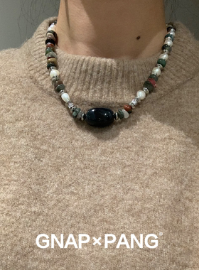 原创天然玛瑙珍珠项链新中式男女