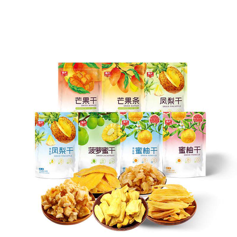 春光海南特产凤梨菠萝蜜干果脯芒果 齐鲁壮硕芒果干