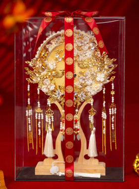 高端婚礼团扇蚕丝扇面
