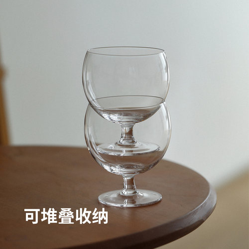 霜山水晶玻璃杯鸡尾酒矮脚葡萄酒杯水果甜品盏日式梅酒果酒果汁杯 - 图3