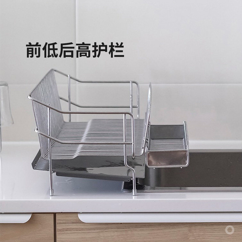 霜山沥水架304不锈钢碗碟收纳架子多功能家用厨房台面碗筷沥水篮,淘宝优惠券,粉丝福利购,淘宝优惠卷