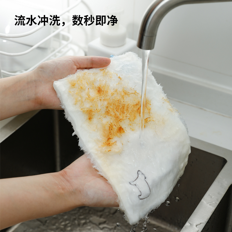 日本进口人造丝家用抹布厨房清洁洗碗布不起毛不沾油吸水百洁布 - 图2