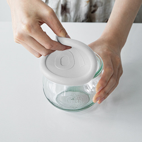 霜山硅胶盖weck专用防尘密封盖圆形玻璃罐保鲜罐配件家用水杯盖子 - 图2