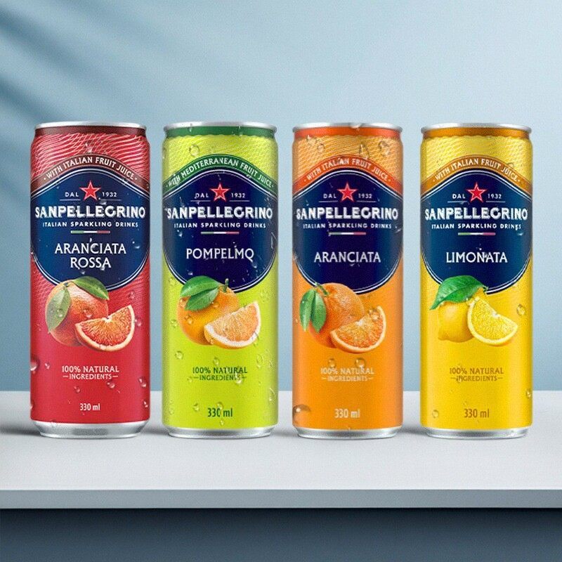 圣培露S.Pellegrino意大利原装进口多口味果汁气泡水330ml*6罐,淘宝优惠券,粉丝福利购,淘宝优惠卷