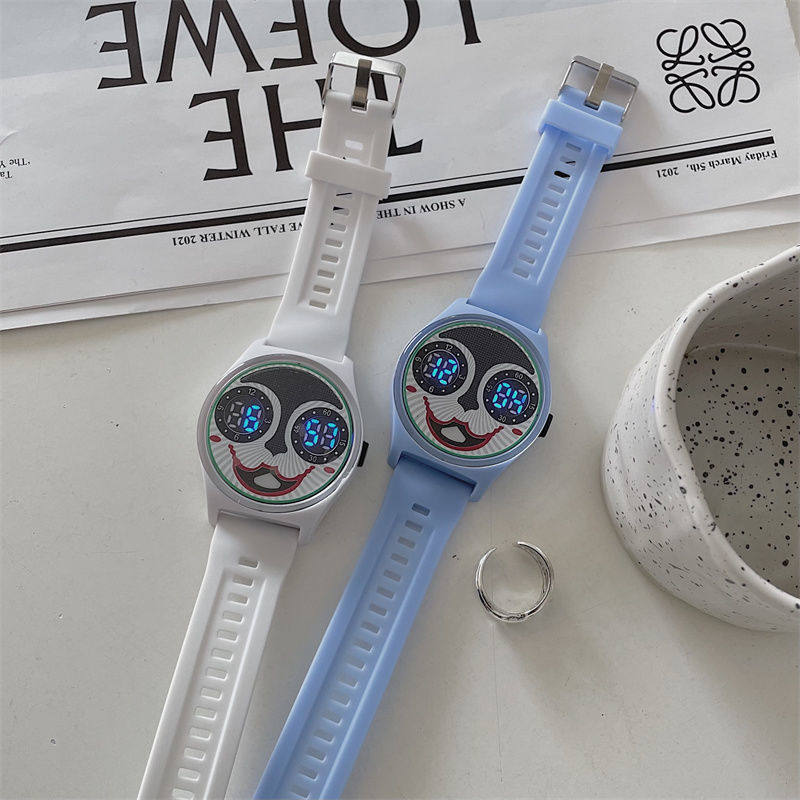 潮流欧美小丑系列男女简约电子表 ertr国产腕表