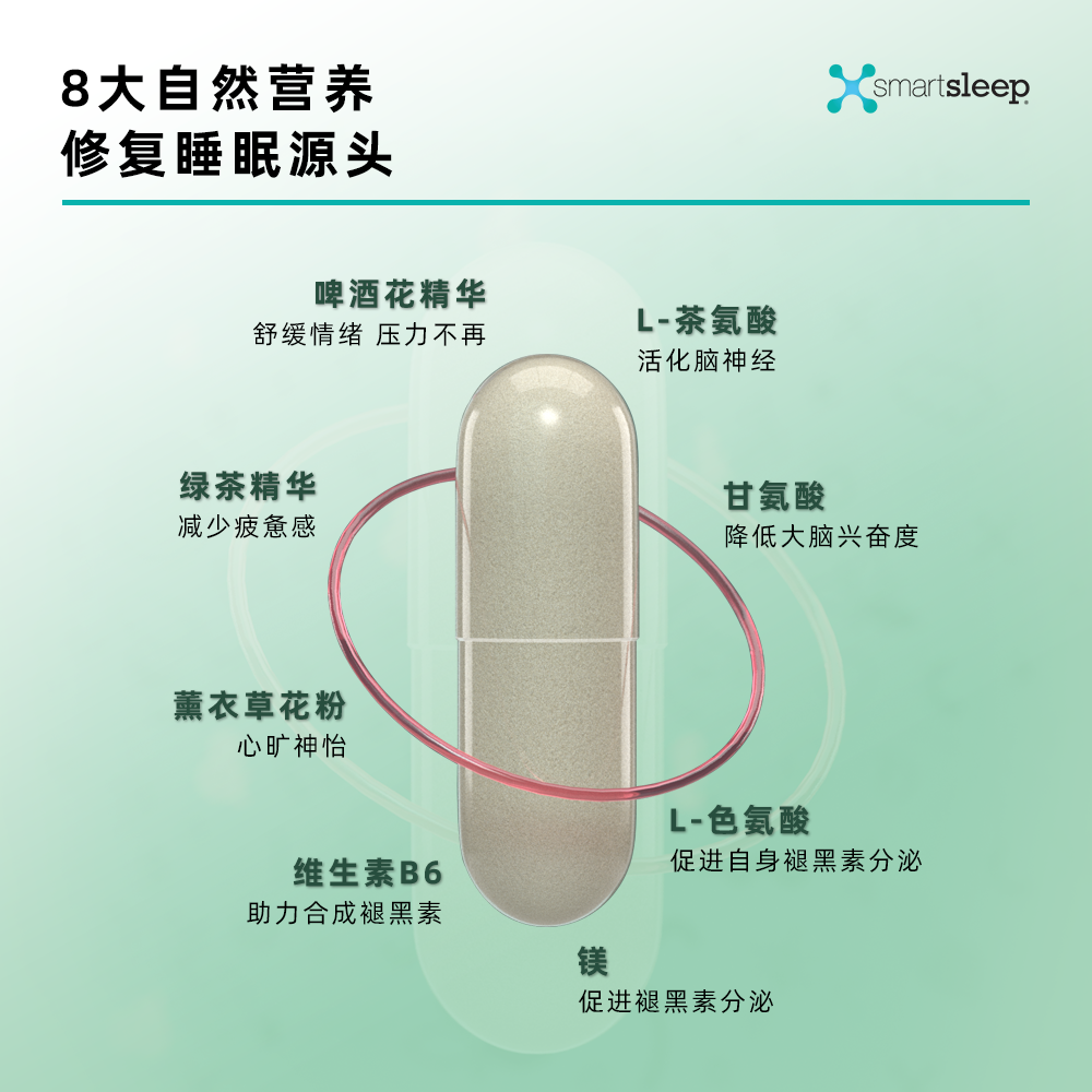 德国smartsleep安神助眠纯植物胶囊 smartsleep海外褪黑素/松果体素