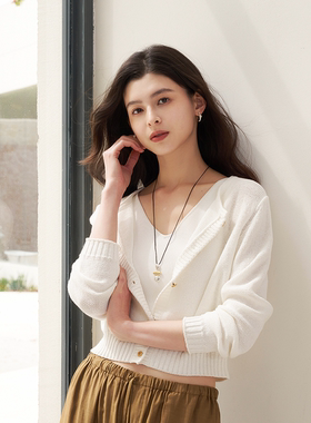 不规则撞色石头长项链S925银