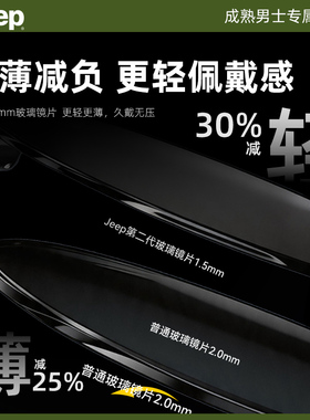 JEEP吉普高智感玻璃偏光墨镜