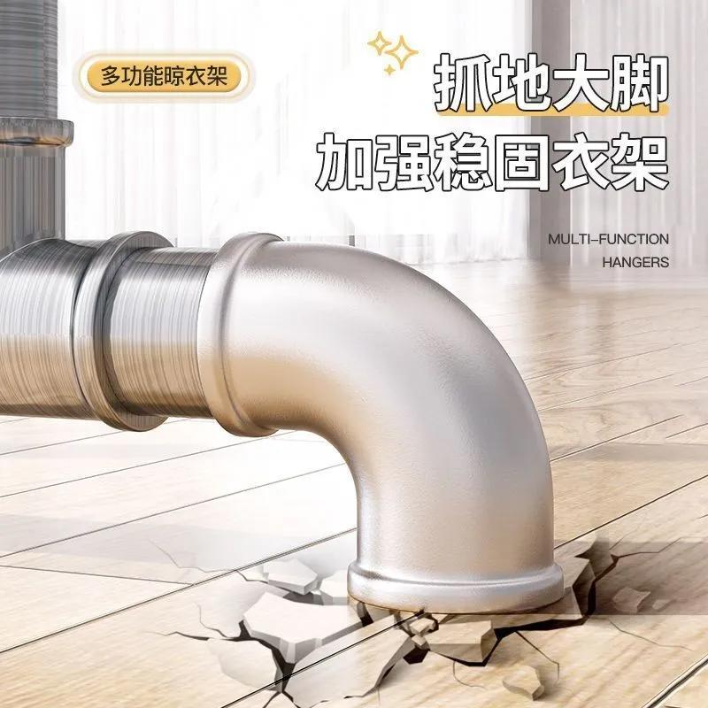 加粗镀锌钢管晾衣架落地家用挂衣凉衣户外室外防风晒被子香肠腊肉 - 图2