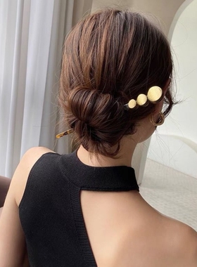 仿珍珠发簪盘发簪女高级