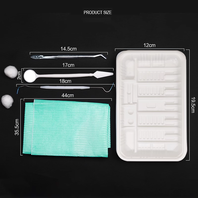 牙科一次性口腔器械盒口腔包检查塑料托盘工具齿科材料包邮 - 图0