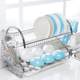 Kitchen storage rack stainless steel bowl rack drain rack put bowls and chopsticks dishes plate drain cabinet storage box for household use