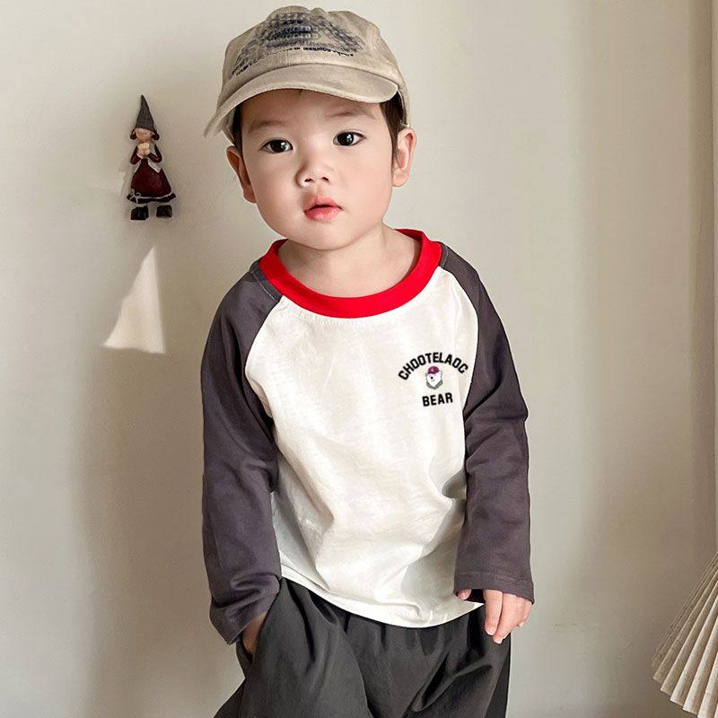 纯棉儿童长袖T恤2025春秋装中小童装新款男女宝宝字母印花打底衫t,淘宝优惠券,粉丝福利购,淘宝优惠卷