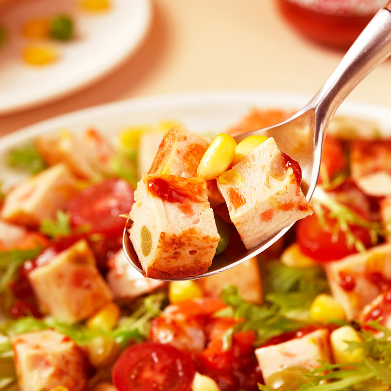 鸡胸肉饼健身代餐即食低脂肪蔬菜 七街八巷易帮鸡胸