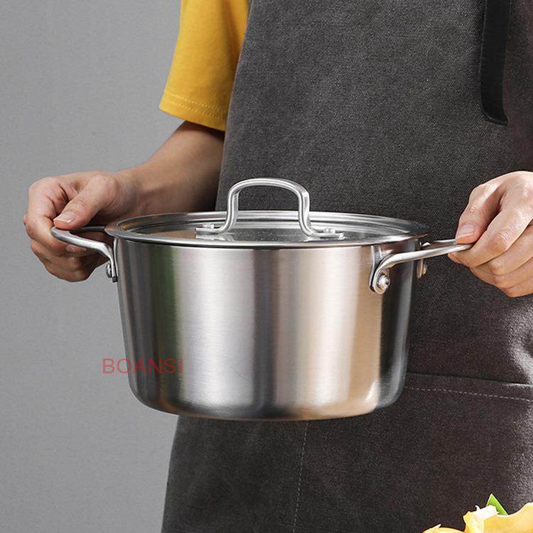加厚304食品级不锈钢汤锅三层复合钢多用汤煲锅单柄奶锅厨房用品,淘宝优惠券,粉丝福利购,淘宝优惠卷