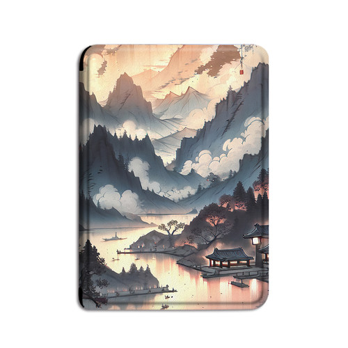imobile山水画中国风男保护套电子书适用kindle/scribe/paperwhite4亚马逊oasis3/2咪咕kpw5/voyage阅读器壳 - 图0