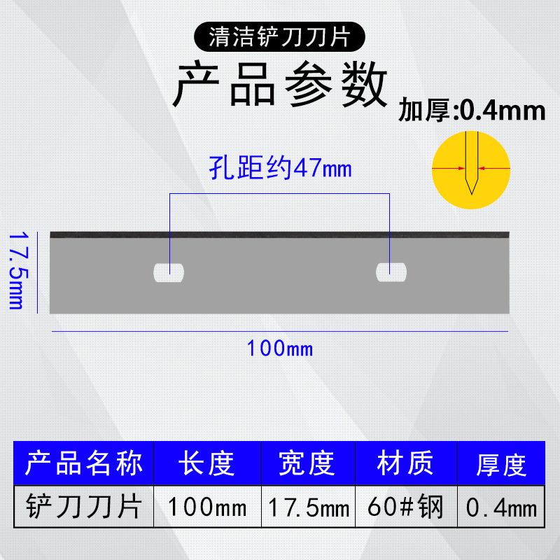 铲刀刀片家用清洁刮刀方形刀美缝玻璃除胶墙面清理保洁工具价 - 图1