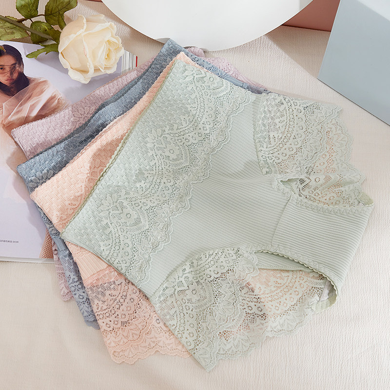 高腰收腹提臀女士蕾丝内裤大码全棉纯棉裆抗菌强力收小肚子短裤,淘宝优惠券,粉丝福利购,淘宝优惠卷