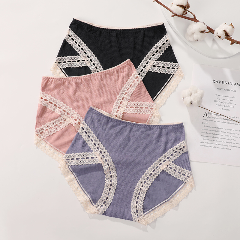 洁韵朵高腰纯棉强力收腹抗菌裆内裤 洁韵朵女三角裤