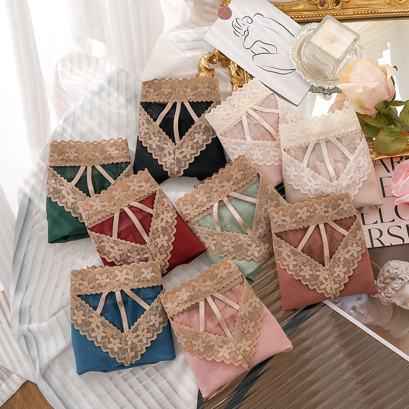 洁韵朵纯棉内裤女性感蕾丝小香风收腹提臀抗菌裆大码2025新款短裤,淘宝优惠券,粉丝福利购,淘宝优惠卷